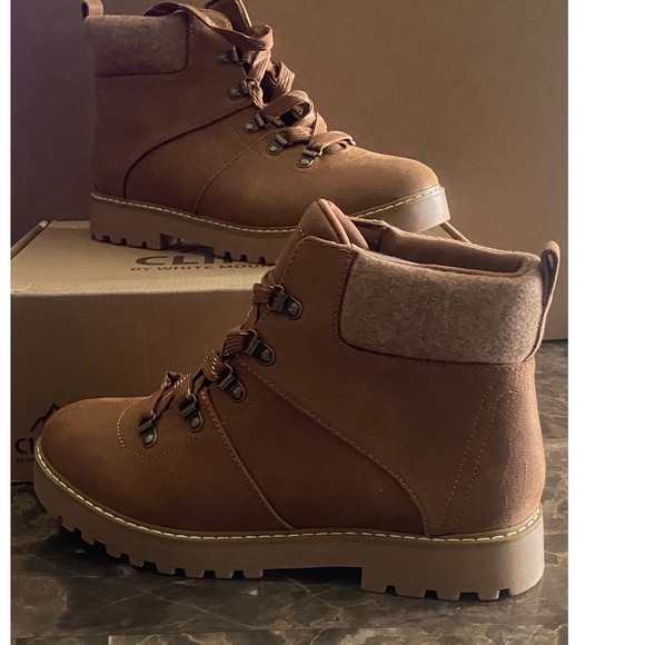 Cliffs by WHITE MOUNTAIN Shoes - Cliffs by White Mountain Connie Womens Hiking Boots‎ Light Brown Size 10
